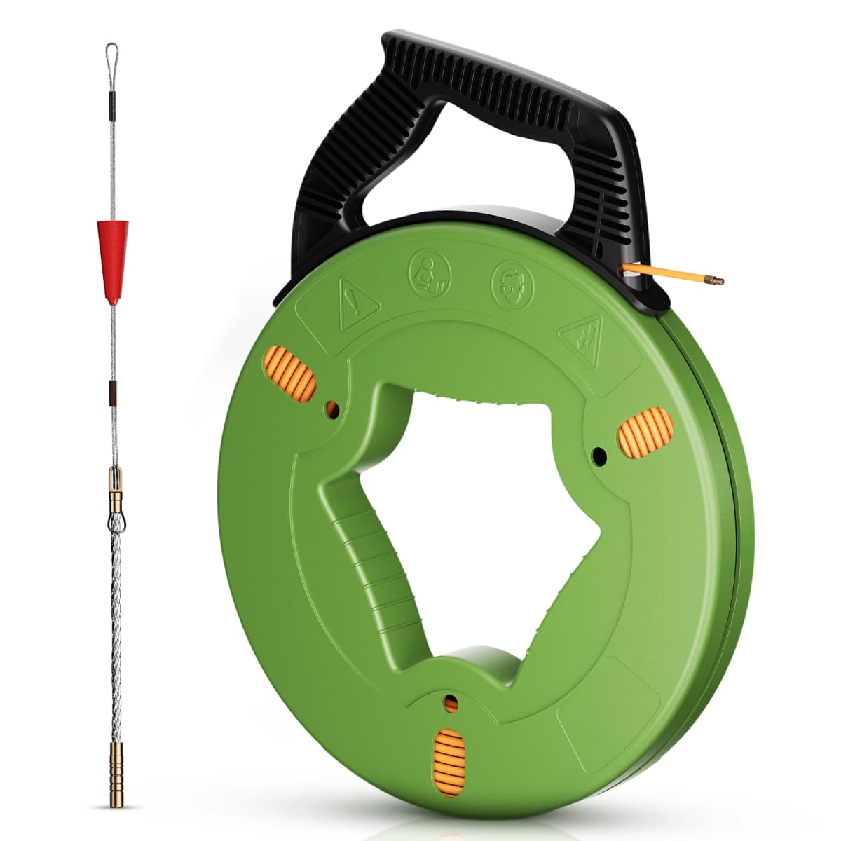 4 mm Cable Retraction Aid, 60m Pull Wire for Empty Pipes with Shatterproof Cable, Cable Puller with Plastic Housing
