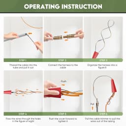 4 mm Cable Retraction Aid, 60m Pull Wire for Empty Pipes with Shatterproof Cable, Cable Puller with Plastic Housing