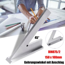 150x100mm 45 Degree Miter Angle Corner Ruler Stainless Steel Wide Base Gauge Woodworking Square Angle Measuring Tool