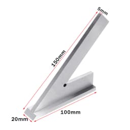 150x100mm 45 Degree Miter Angle Corner Ruler Stainless Steel Wide Base Gauge Woodworking Square Angle Measuring Tool