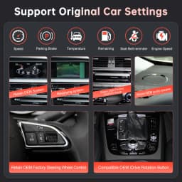 8.9" Car Multimedia Display Linux Touch Screen For Audi A4 2009-2015 With Wireless CarPlay Android Auto Airplay Autolink Functio