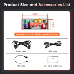 8.9" Car Multimedia Display Linux Touch Screen For Audi A4 2009-2015 With Wireless CarPlay Android Auto Airplay Autolink Functio