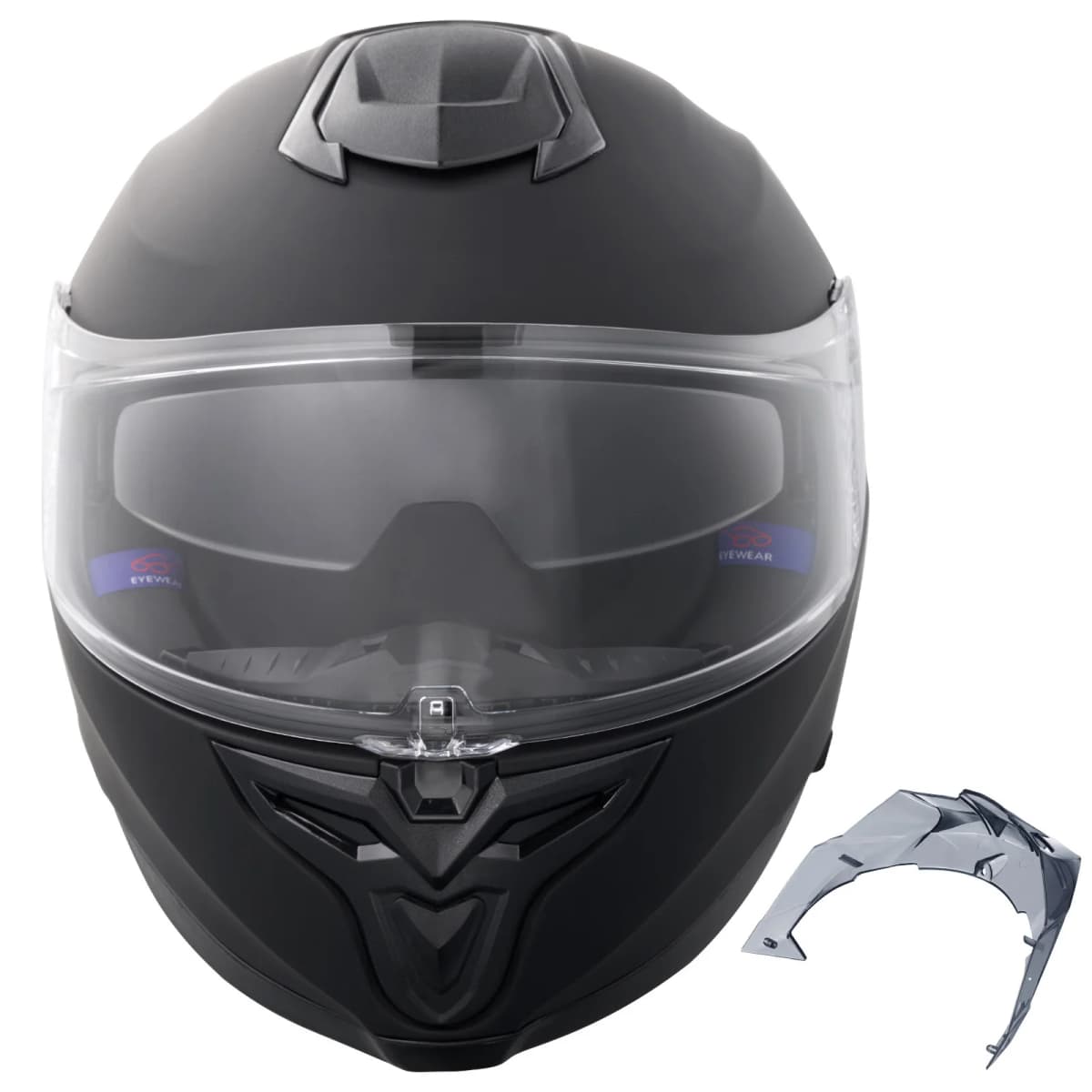 SucceBuy Motorcycle Helmet Full Face Smart Street ABS&High Density Helmet with Bluetooth Slot&Interchangeable Lens Fit for Adult