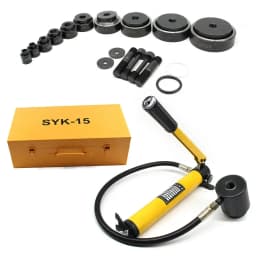 15T SYK-15 Hydraulic Sheet Metal Punch Hole Cutter Set Tool Kit Hydraulic Hole Opener Steel Plate Puncher 16-101mm