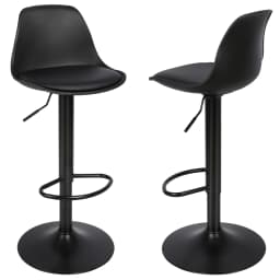 Bar stool 2-piece swivel chair, 2-piece adjustable bar stool, height adjustable, 360° swivel, ultra-quiet, load-bearing capacity
