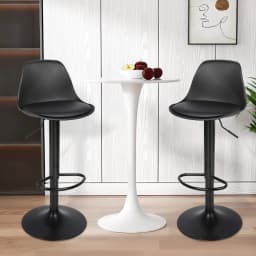 Bar stool 2-piece swivel chair, 2-piece adjustable bar stool, height adjustable, 360° swivel, ultra-quiet, load-bearing capacity