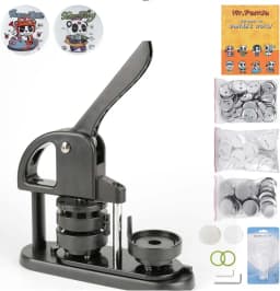 Pin Badge Button Making Machine 25/32/58mm DIY Button Pin with 500pcs Free Parts Press Kit Circle Manufacture Button Making Tool