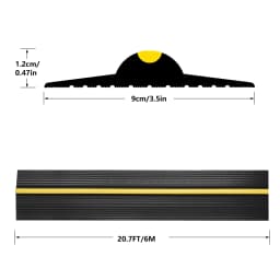 6M Garage Door Threshold Seal Waterproof Seal Strip Floor Buffer Sealing Strips Rubber DIY Seal Replacement For Garage Doors