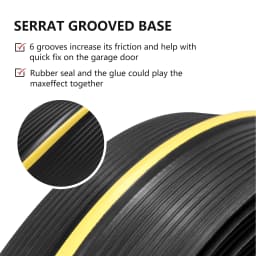 6M Garage Door Threshold Seal Waterproof Seal Strip Floor Buffer Sealing Strips Rubber DIY Seal Replacement For Garage Doors