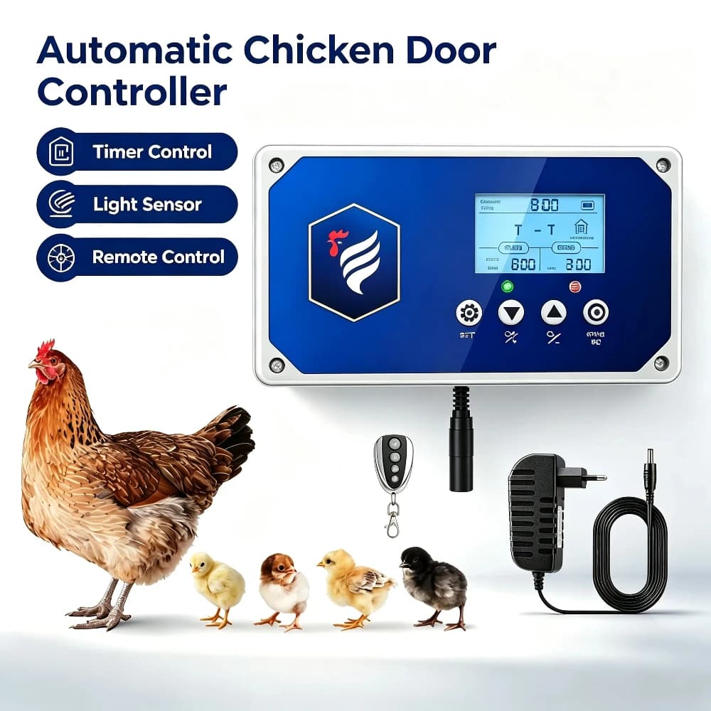 Automatic Chicken Coop Door Control Box, Waterproof Light Sensor, Battery Operated, Induction, Automatic Chicken Coop Door