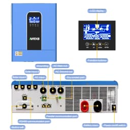 11Kw 48V 4.2Kw 24V Hybrid Solar Inverter Parallel 230V Pure Sine Wave Mppt Inverter Off Grid Tie 100A 160A Mppt Solar Charger