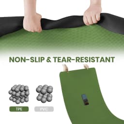 80Cm/100Cm Yoga Mat Non Slip Tpe Gymnastics Mat for Pilates Fitness & Training Sports Mat for Yoga Pilates & Gym