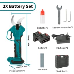 40mm Brushless Electric Pruner Scissors Battery Pruning Shears Garden Rechargeable Scissors 4 Gears Fit for Makita 18V Battery