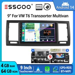 ESSGOO 9" Android 14 For VW T6 Transporter Multivan Wireless CarPlay Android Auto Car Stereo Radio GPS Navi WIFI SWC Mirror Link