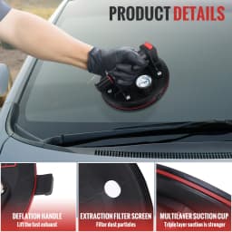 1 Pair Vacuum Suction Cups, 8 Inch 617lbs Heavy Duty Glass Sucker Lifter Pressure Gauge Tile Granite Lifting Window Replacement