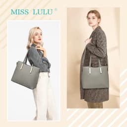 Miss Lulu WOMEN'S Shoulder bag Set 3 Piece Large Handle bag Carry bag Tote Bag Women handbag Comfortable