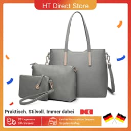 Miss Lulu WOMEN'S Shoulder bag Set 3 Piece Large Handle bag Carry bag Tote Bag Women handbag Comfortable