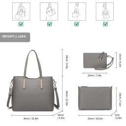 Miss Lulu WOMEN'S Shoulder bag Set 3 Piece Large Handle bag Carry bag Tote Bag Women handbag Comfortable