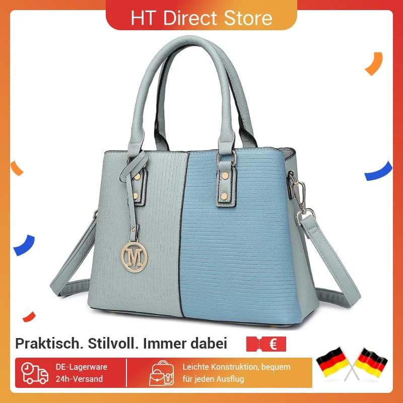 Miss Lulu WOMEN'S Handbag, PU leather Elegant Handle bag, Vintage Hobo bag with Detachable Shoulder Strap and Top Handle