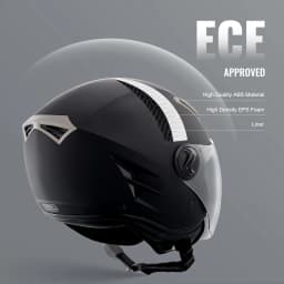 SucceBuy 3/4-Face Motorcycle Helmet , Smart Street ABS & High Density Helmet with Interchangeable Lens, Fit for Youth & Adults