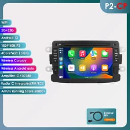 7" Hizpo 2Din Android Car Radio for Dacia Duster Logan Sandero Renault Captur Xray Symbol Dokker Auto Carplay GPS RDS DSP 4G BT