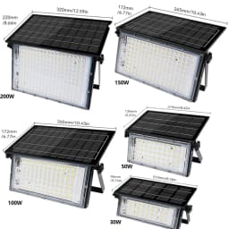 200W/150W/100W/50W/30W Solar Floodlight Outdoor Waterproof LED Spotlight with Remote Control Solar Powered Wall Lamp For Patio Garage Backyard Street
