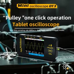 BSIDE 10MHz Bandwidth Handheld Oscilloscope 3.2 Inch Color Screen Real-Time Waveform Display Home Repair For School Labs