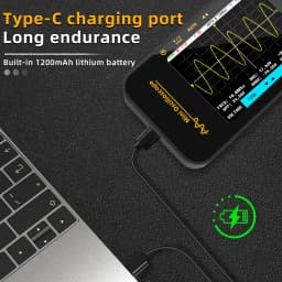 BSIDE 10MHz Bandwidth Handheld Oscilloscope 3.2 Inch Color Screen Real-Time Waveform Display Home Repair For School Labs