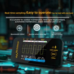 BSIDE 10MHz Bandwidth Handheld Oscilloscope 3.2 Inch Color Screen Real-Time Waveform Display Home Repair For School Labs