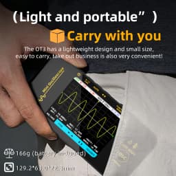 BSIDE 10MHz Bandwidth Handheld Oscilloscope 3.2 Inch Color Screen Real-Time Waveform Display Home Repair For School Labs