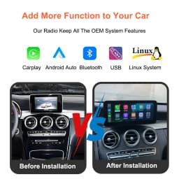 Bonroad 10.25/12.3 "Wireless Carplay Android Auto Screen For Mercedes Benz C Class W205 GLC X253 V-Class W446 2014-2018 NTG 5.0