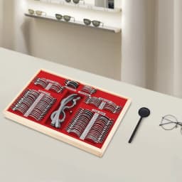 104-Piece Optometry Trial Lens Set Metal/Glass Construction for Precision Vision Testing & Refraction, Trial Lens Set Kit