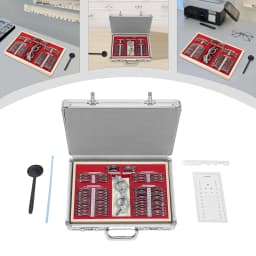 104-Piece Optometry Trial Lens Set Metal/Glass Construction for Precision Vision Testing & Refraction, Trial Lens Set Kit