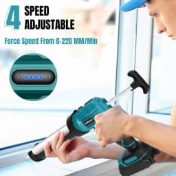 18V Electric Caulking Gun 4 speed Glue Gun LED Wireless Doors and Windows Electric Sewing Glue Tool For Makita Battery