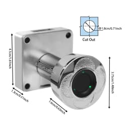 Fingerprint smart door lock with 0.001% false recognition, large storage for up to 20 passwords, zinc alloy construction,
