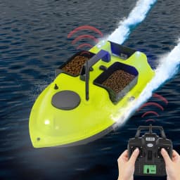 Portable Fishing Bait Boat with Remote Control GPS Signal 2 X 5200 mAh Li-ion Batteries Fishing Feed Boat