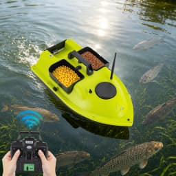 Portable Fishing Bait Boat with Remote Control GPS Signal 2 X 5200 mAh Li-ion Batteries Fishing Feed Boat