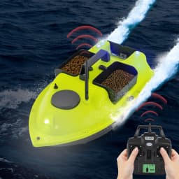 Portable Fishing Bait Boat with Remote Control GPS Signal 2 X 5200 mAh Li-ion Batteries Fishing Feed Boat