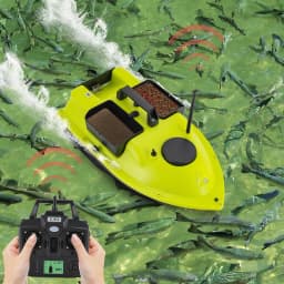 Portable Fishing Bait Boat with Remote Control GPS Signal 2 X 5200 mAh Li-ion Batteries Fishing Feed Boat