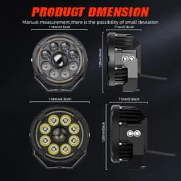 CO LIGHT New 5" LED Work Light High Low Beam DRL Fog lights Strobe Driving Lamp For BMW Motorcycle SUV ATV UTV Truck Car 10-80V