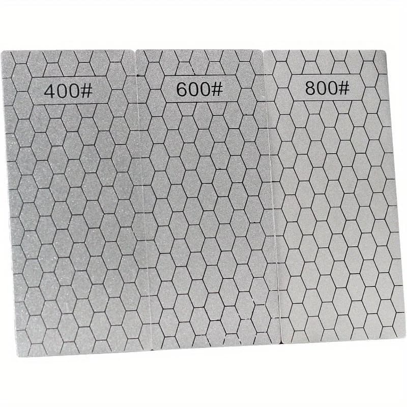 5 Pieces Diamond Sharpening Stone Set, Diamond Lapping Plate Coarse/Medium/Fine Grit Sharpener, 400/600/800/1000/1200 Grit