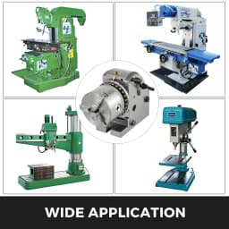 SucceBuy Dividing Head 4-In Indexing Head Milling 100MM Semi-Universal 3 jaw Chuck Dividing Head Set for Precision Rotary Table