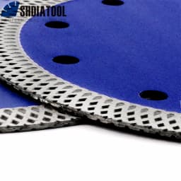 SHDIATOOL 5Pcs Dia115mm Superthin Mesh Cutting Disc Diamond Marble Saw Blade Ceramic Tile Angle Grinder 4.5Inch Circular Cutter