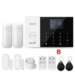 GSM Alarm System Works with Tuya WIFI Smart Secutrity Home Alarm 2G 433MHz Motion Detector Door Sensor Burglar Work Alexa Google