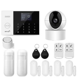GSM Alarm System Works with Tuya WIFI Smart Secutrity Home Alarm 2G 433MHz Motion Detector Door Sensor Burglar Work Alexa Google