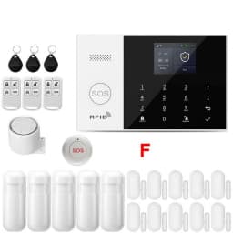 GSM Alarm System Works with Tuya WIFI Smart Secutrity Home Alarm 2G 433MHz Motion Detector Door Sensor Burglar Work Alexa Google