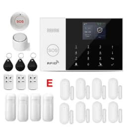 GSM Alarm System Works with Tuya WIFI Smart Secutrity Home Alarm 2G 433MHz Motion Detector Door Sensor Burglar Work Alexa Google