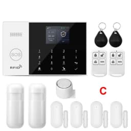 GSM Alarm System Works with Tuya WIFI Smart Secutrity Home Alarm 2G 433MHz Motion Detector Door Sensor Burglar Work Alexa Google