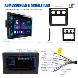 ESSGOO For VW Touran 1T1 1T2 1T3 2003-2010 10.1" Android 14 Wireless Carplay Car stereo radio GPS NAV WIFI SWC BT Mirror link FM
