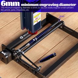 SCULPFUN Laser Rotary Roller Laser Engraver Y-axis Rotary Roller 360° Rotating for 6-150mm Different Engraving Diameter for Las